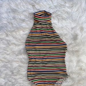 Urban outfitters stripped open back shirt